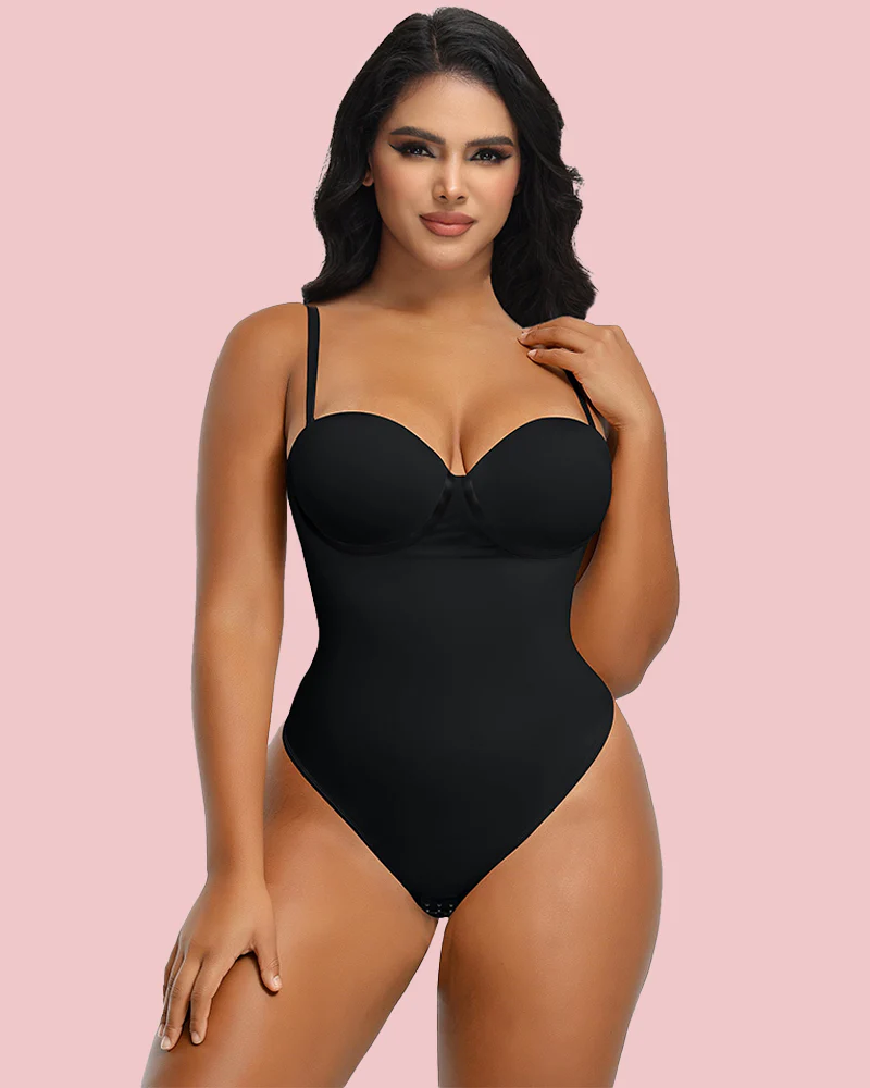 Back Lace-up Bodysuit Thong Seamless Shapewear - Image 3