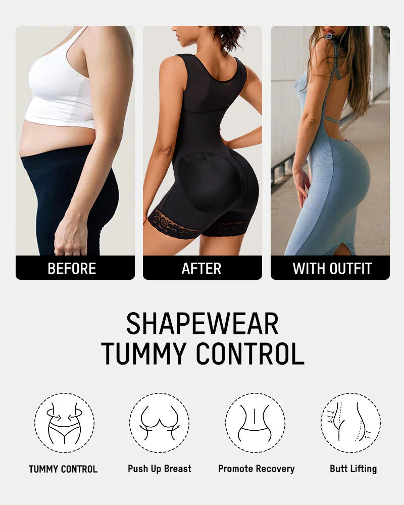 Extra Plus Size Shaper Bodysuit Tummy Control Shapewear With Bra - Image 3