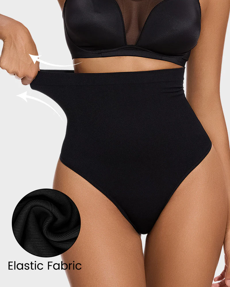 High Waist Tummy Control Thong Panty (2 Pack) - Image 14