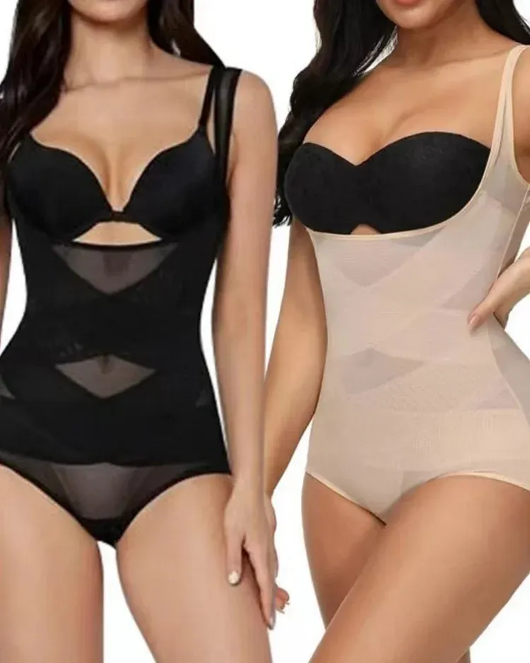 Mesh Tummy Tuck Body Triangle Shapewear - Image 20