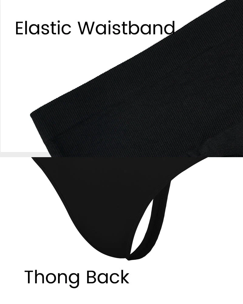 Mid-Waist Tummy Control Thong Panty (2 Pack) - Image 11