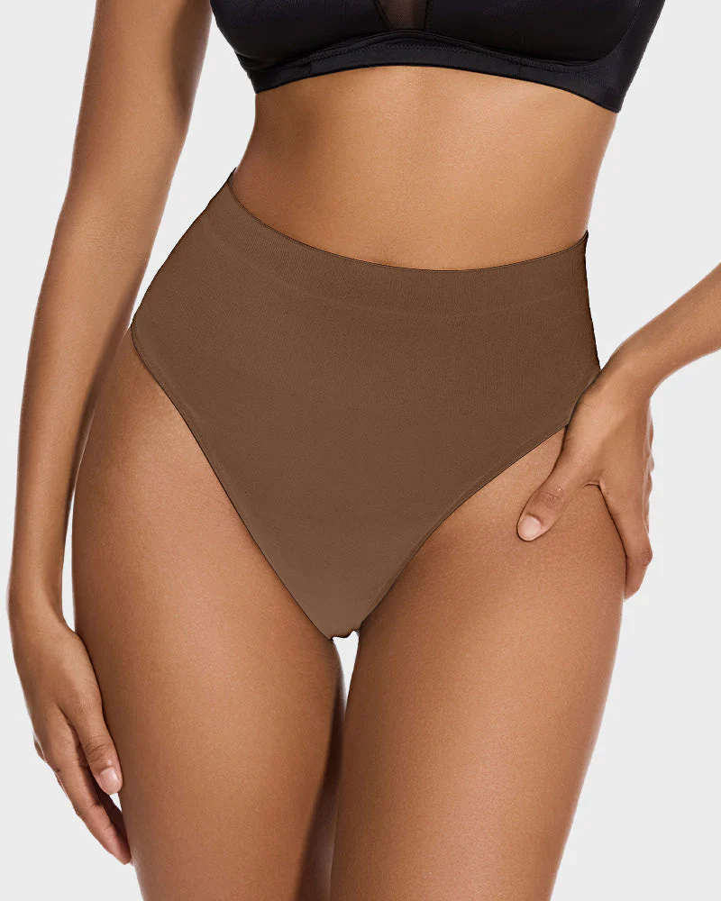 Mid-Waist Tummy Control Thong Panty (2 Pack) - Image 4