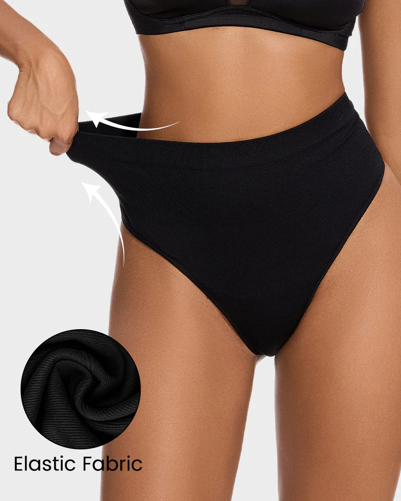 Mid-Waist Tummy Control Thong Panty (2 Pack) - Image 7