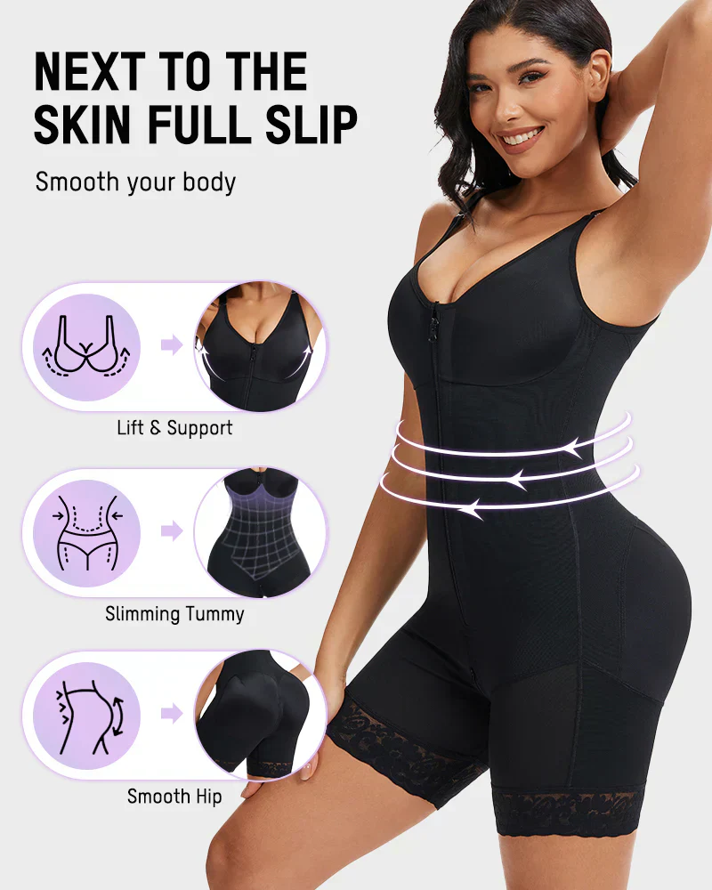 Tummy Control Butt Lifter Shaper with Zipper Crotch Fajas Colombianas - Image 5